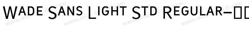 Wade Sans Light Std Regular字体转换